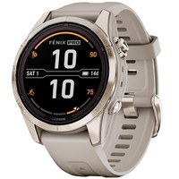 Смарт-часы Garmin Fenix 7S Pro Sapphire Solar Soft Gold with Light Sand Band 010-02776-15