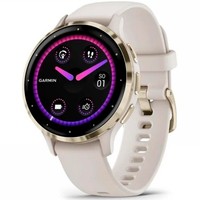 Смарт-часы Garmin Venu Venu 3S Soft Gold Stainless Steel Bezel with Ivory Case and Silicone Band 010-02785-04